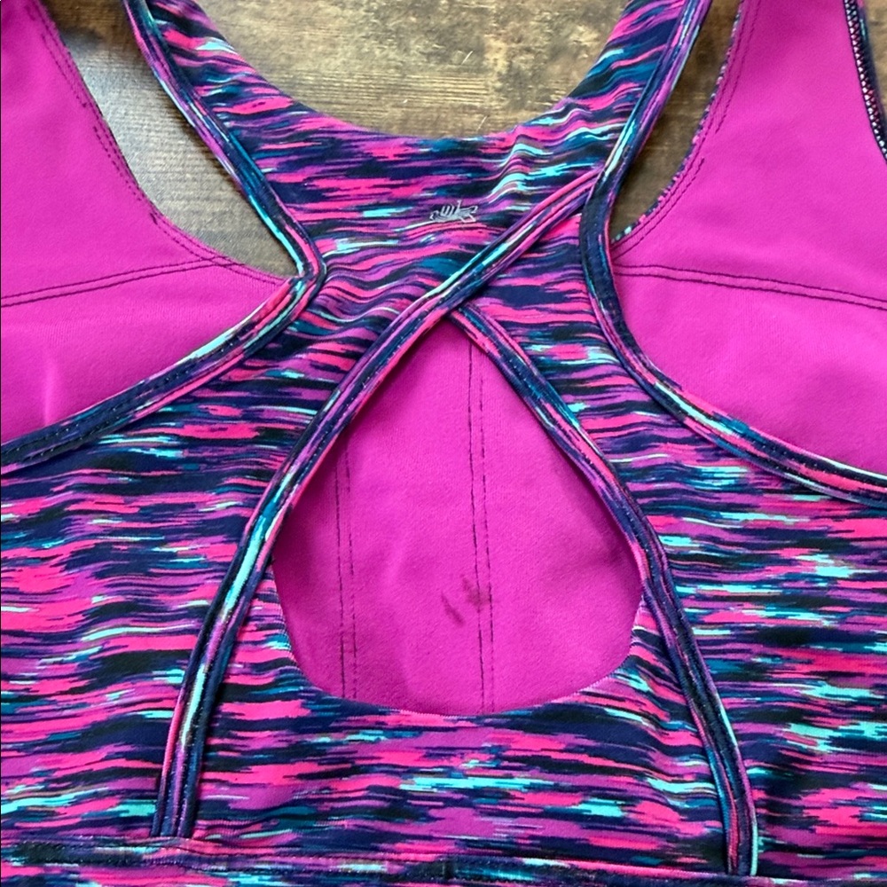 Tek Gear Multicolor Patterned Sports Bra - Picture 3 of 5